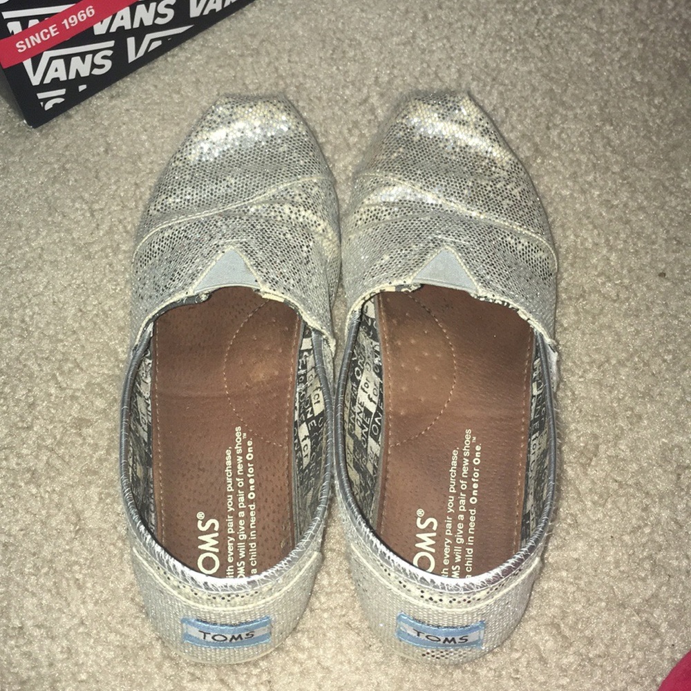 Toms Silver Glitter Classics